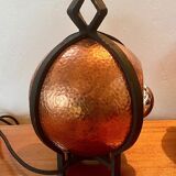 Pair of art deco lamps in brassware