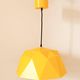 Vintage Bakelite origami-shaped yellow pendant light