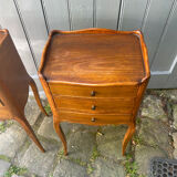 Pair of walnut bedside tables