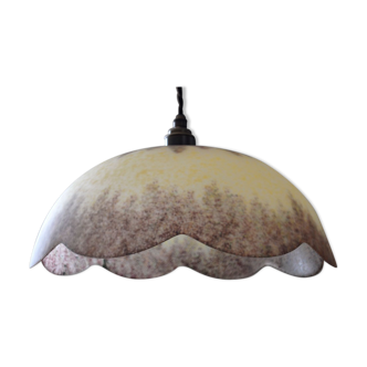 1970's French Vintage Domed Pendant Lamp Shade