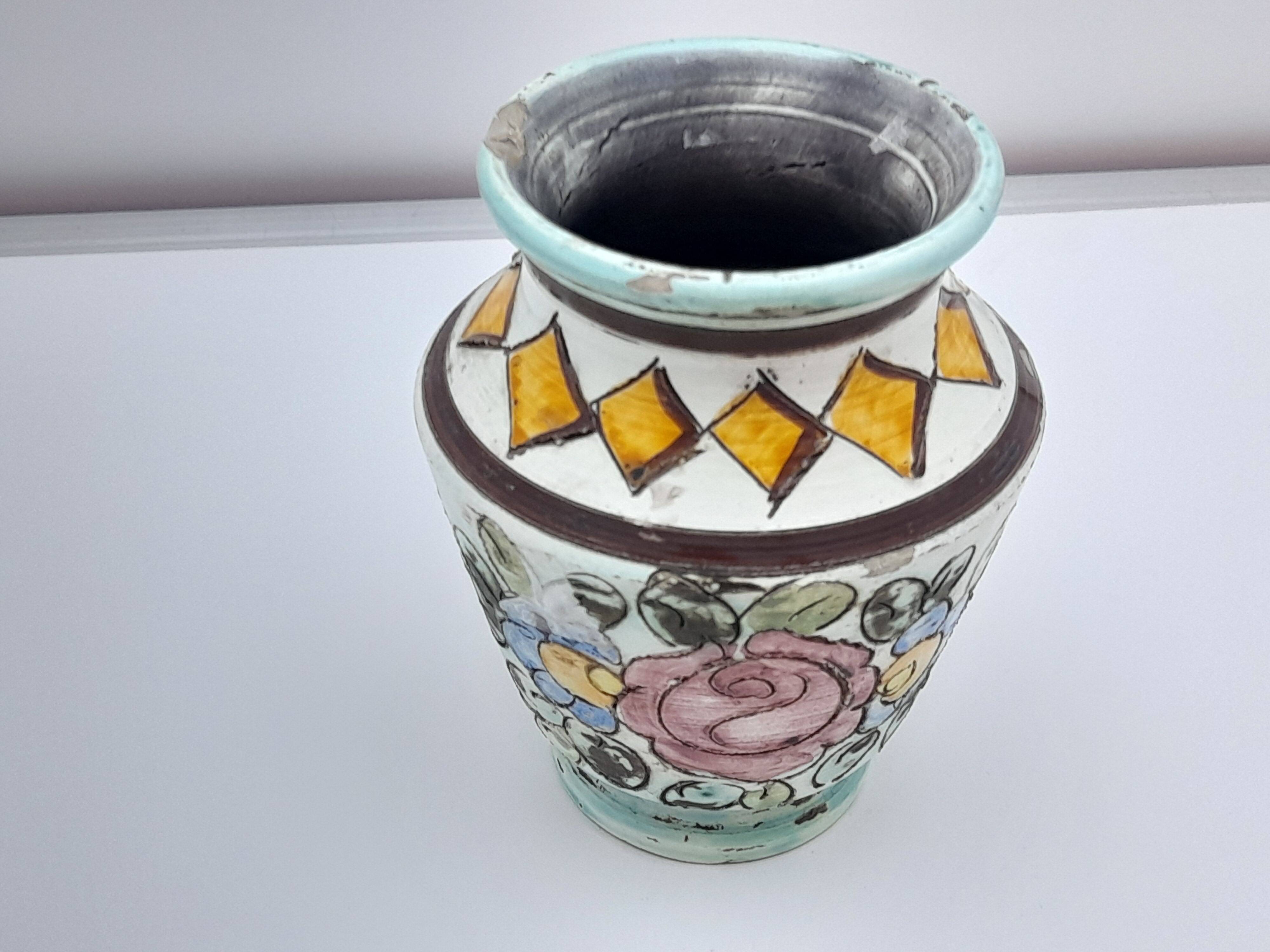 Small cerart earthenware vase
