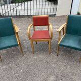Set of 3 vintage 50s armchairs – Scandinavian design