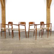 Set Of 4 Model 56 Dining Chairs In Oak By Niels Otto Møller, 1960s