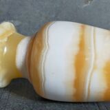 Baluster vase in real vintage honey onyx stone 25 cm