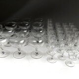 Partie de service de verres en cristal, chiffrés “F” ou “D” 40 pièces