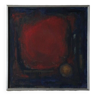 Eke Bjerén, Röd Aften, Oil on Canvas, 1962, Framed