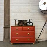 Commode vintage poignées laitons
