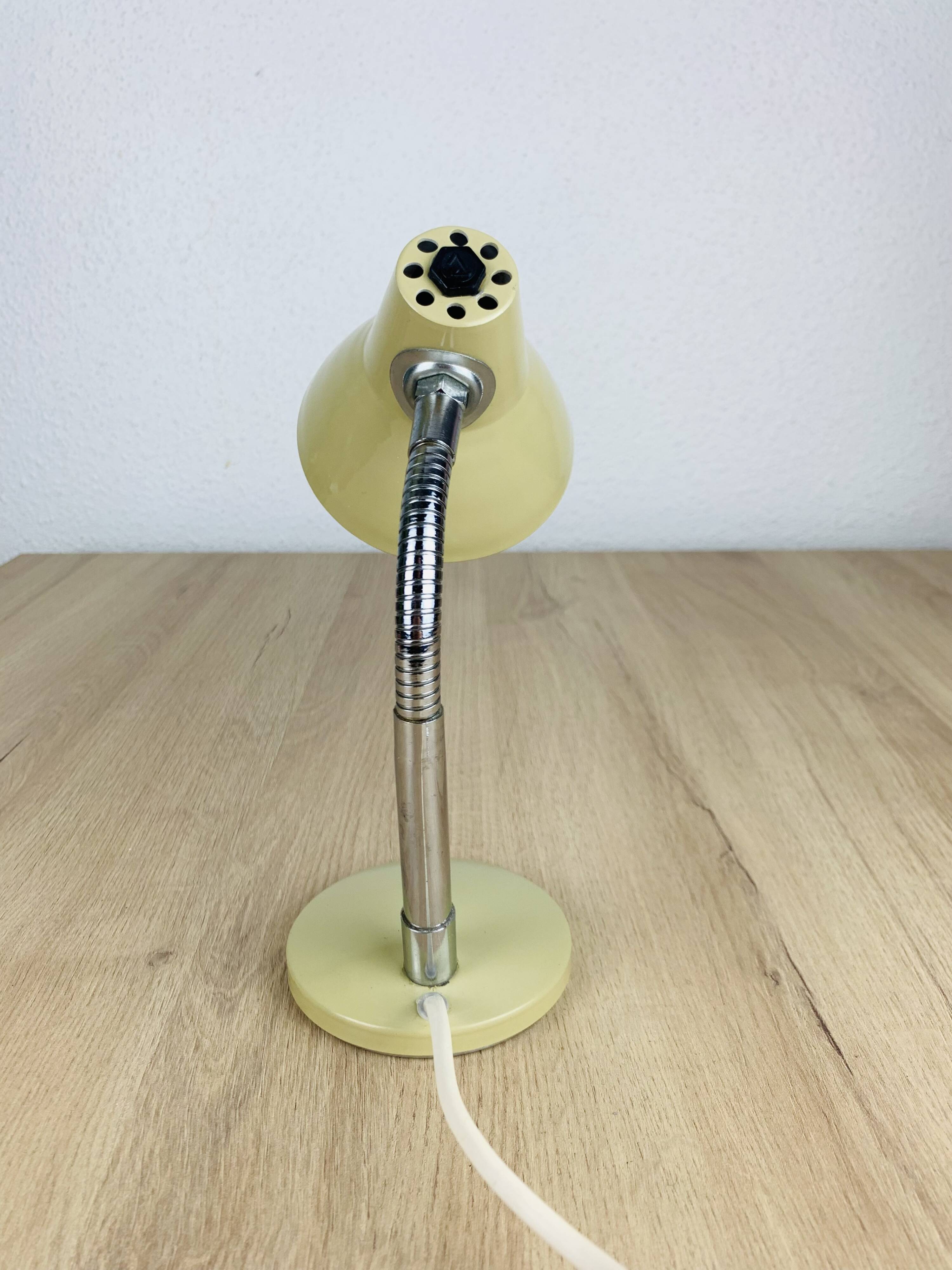 Beige metal cocotte lamp, desk or wall light, 1960s