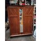Vintage wardrobe with compass feet and central mirror Scandinavian style design