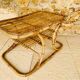 Table basse vintage en bambou et rotin dans le goût de Tito Agnoli, circa 1960