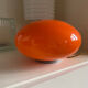 UFO lamp globe in vintage orange mushroom glass