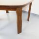 Vintage brutalist hexagonal dining table made of oak from the 1950s.