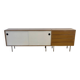 Kurt Thut vintage enfilade in 2 parts, walnut and metal from the 1950s.