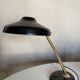 1960 black sheet metal and brass orientable lamp