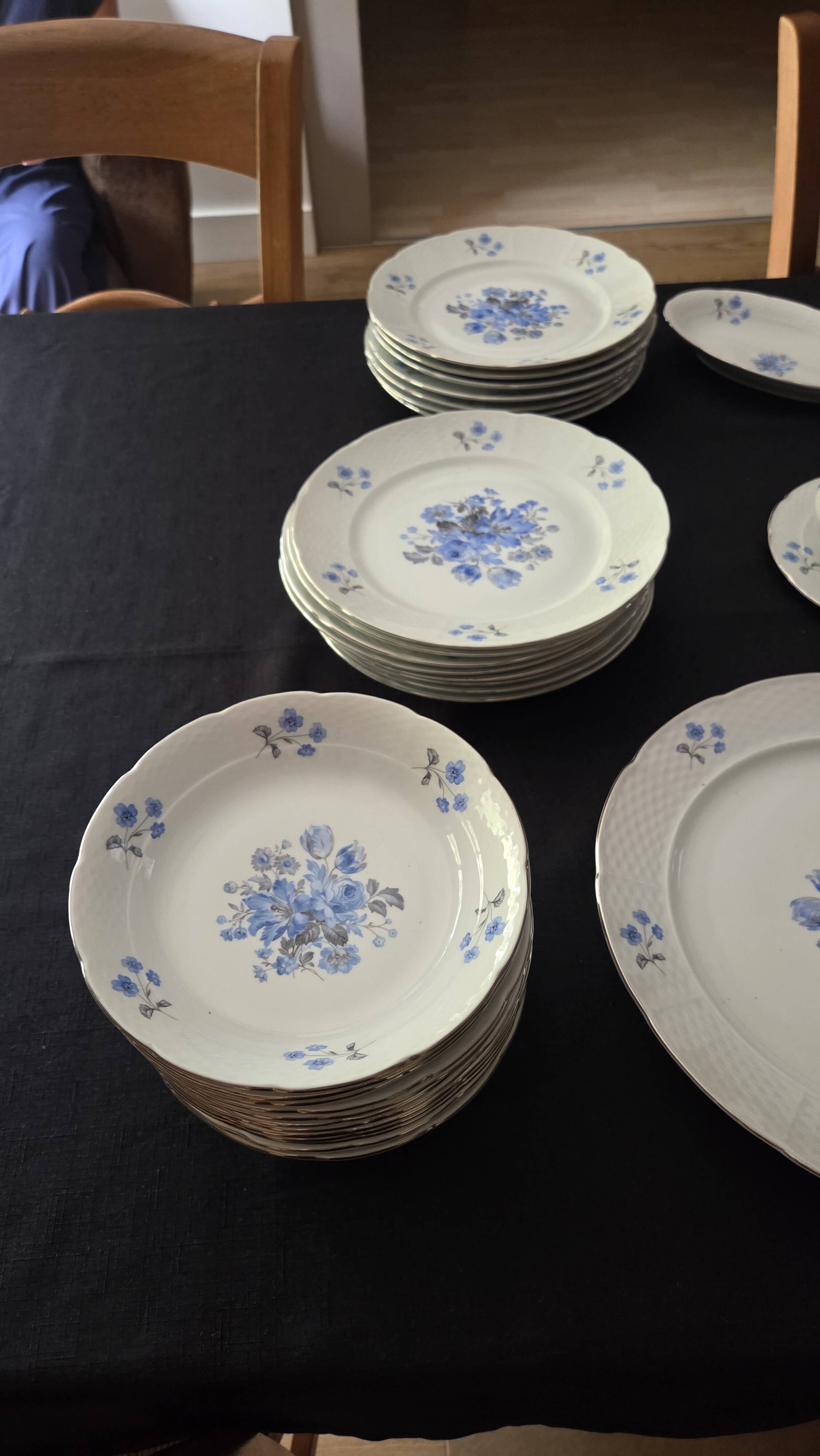 Service 44 pièces porcelaine de boheme