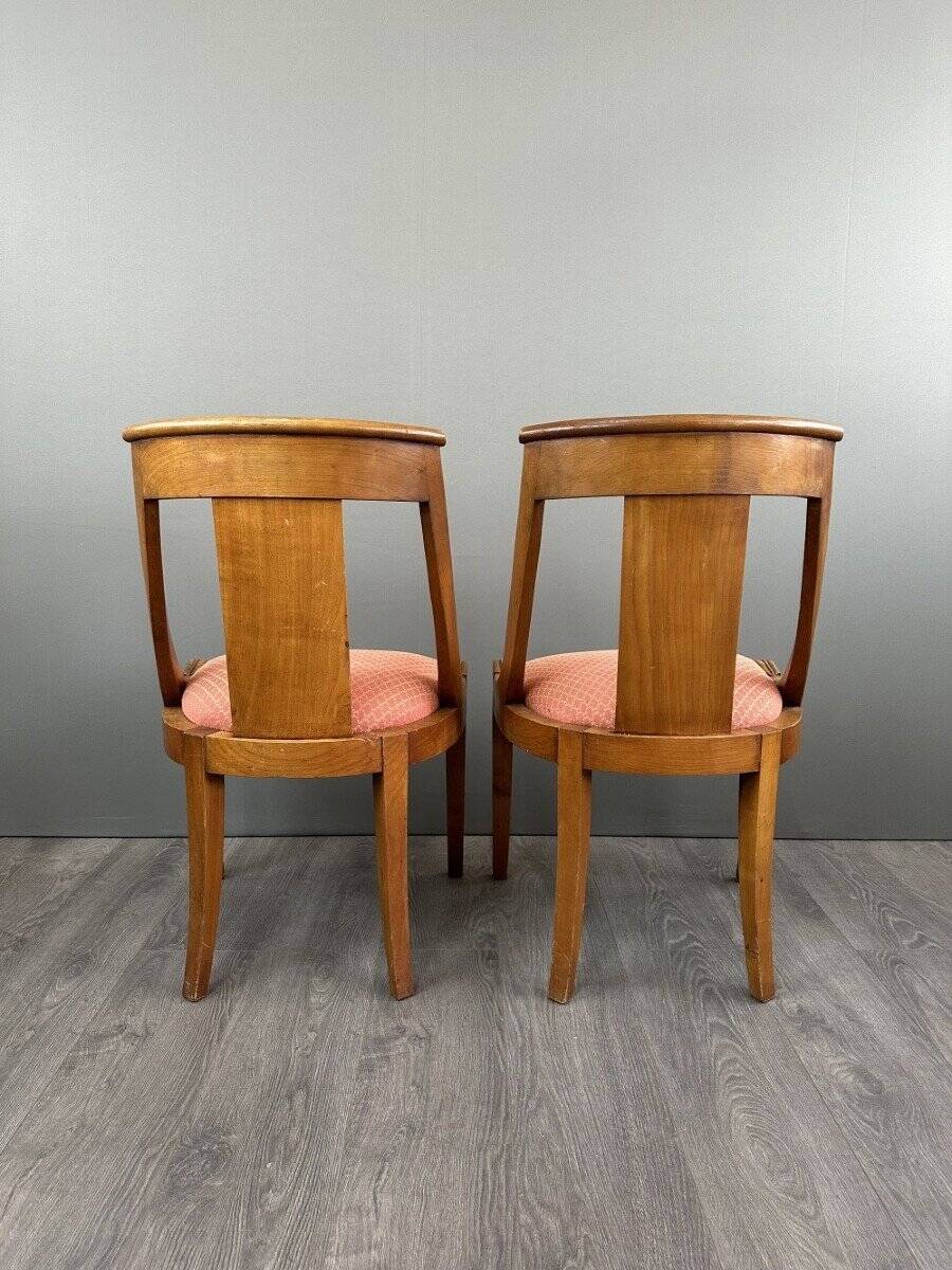 6 chaises gondole style Empire en bois, XXème siècle