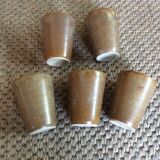 Series of 5 sandstone cups