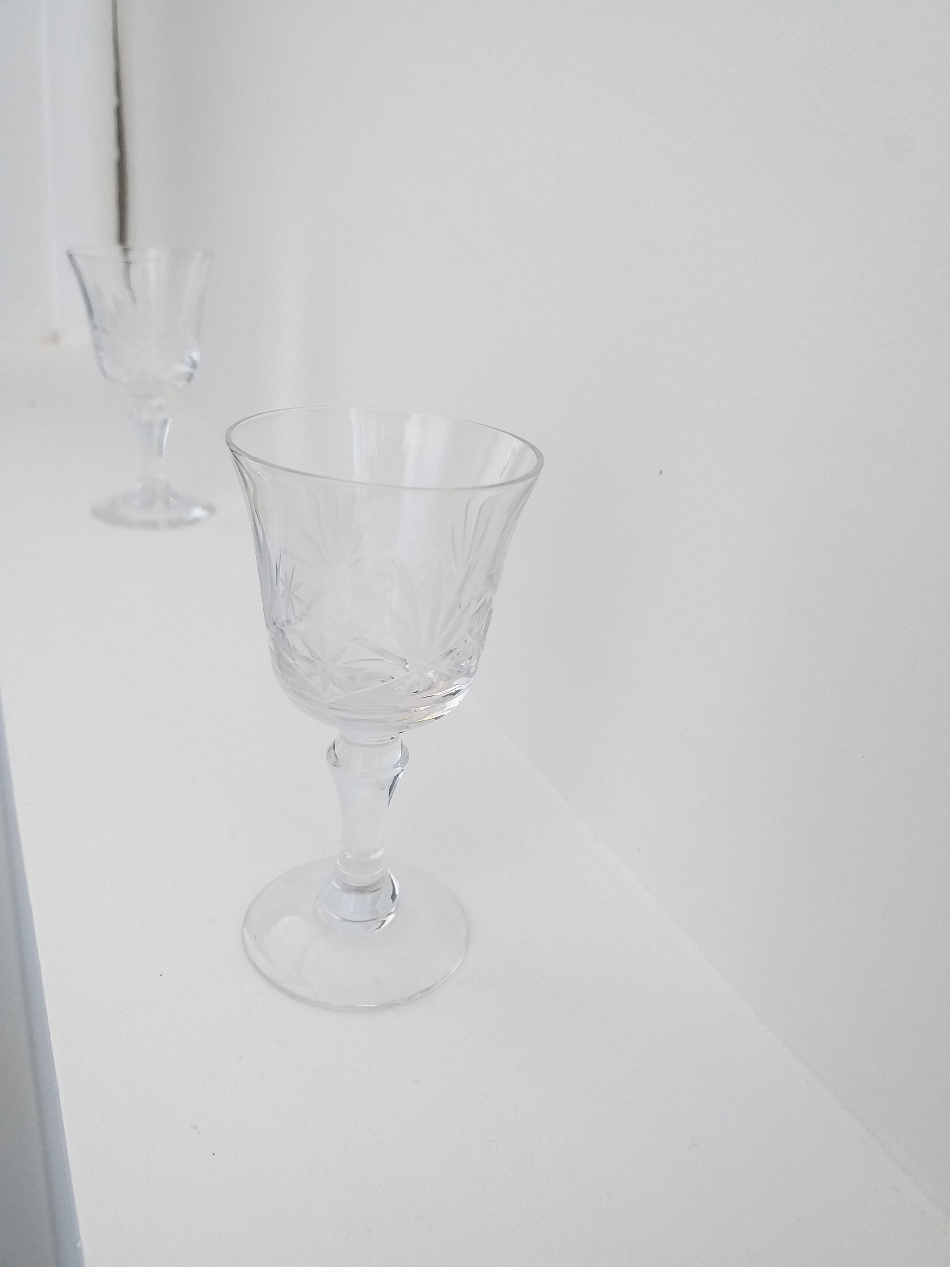 Duo of liqueur glasses