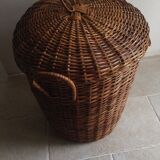 Vintage wicker laundry basket