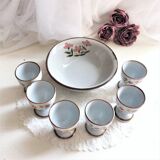 Set of 6 shells with stoneware cup Bergère de France