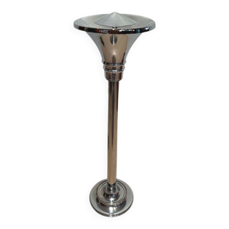 Art Deco Standing Ashtray in Polished and Chromed Metal, Switzerland, 1930