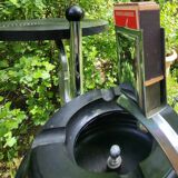 Chrome and Bakelite ashtray by Demeyere