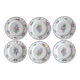 Lot 6 plates dessert Lunéville KG Lamppost