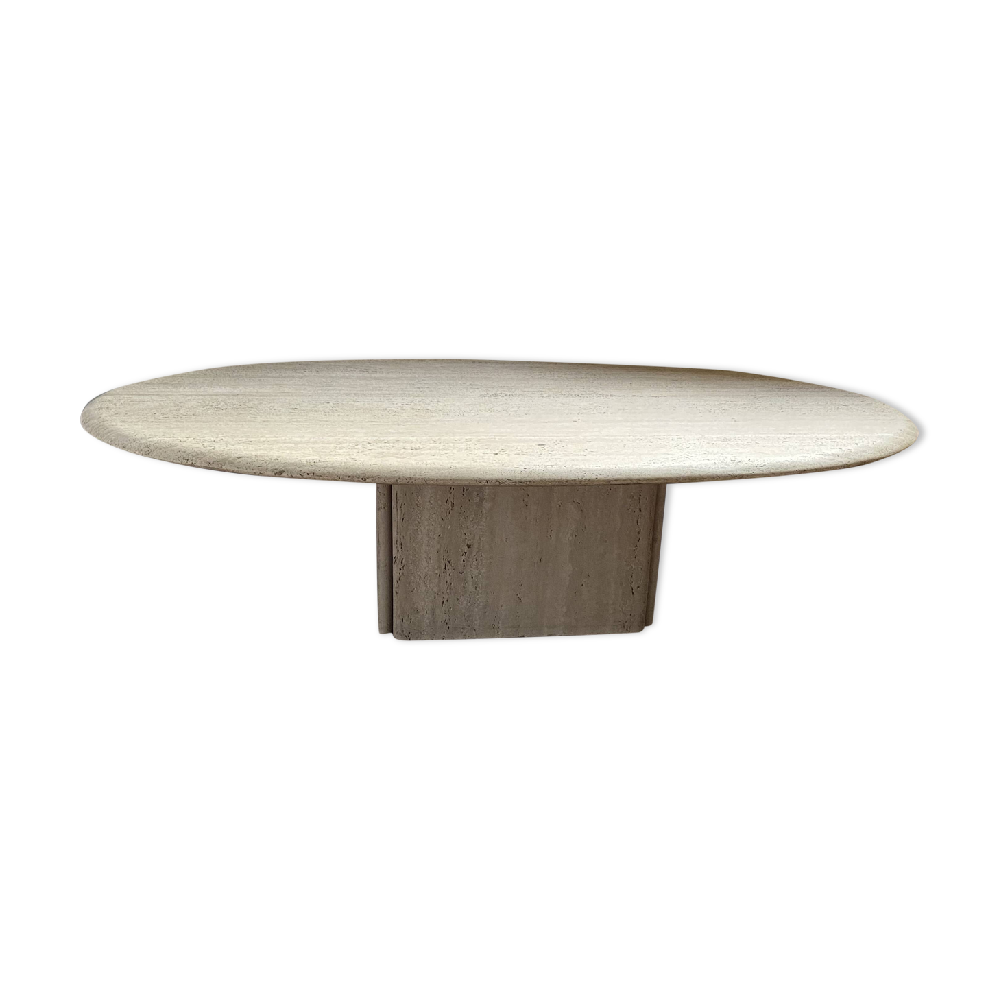 Travertine table base