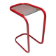 C.I.C. postmodern from the 1980s in red lacquered metal and glass