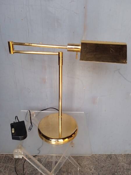 Vintage design brass reading desk lamp ep 1970
