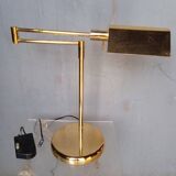 Lampe de bureau liseuse en laiton design vintage ep 1970