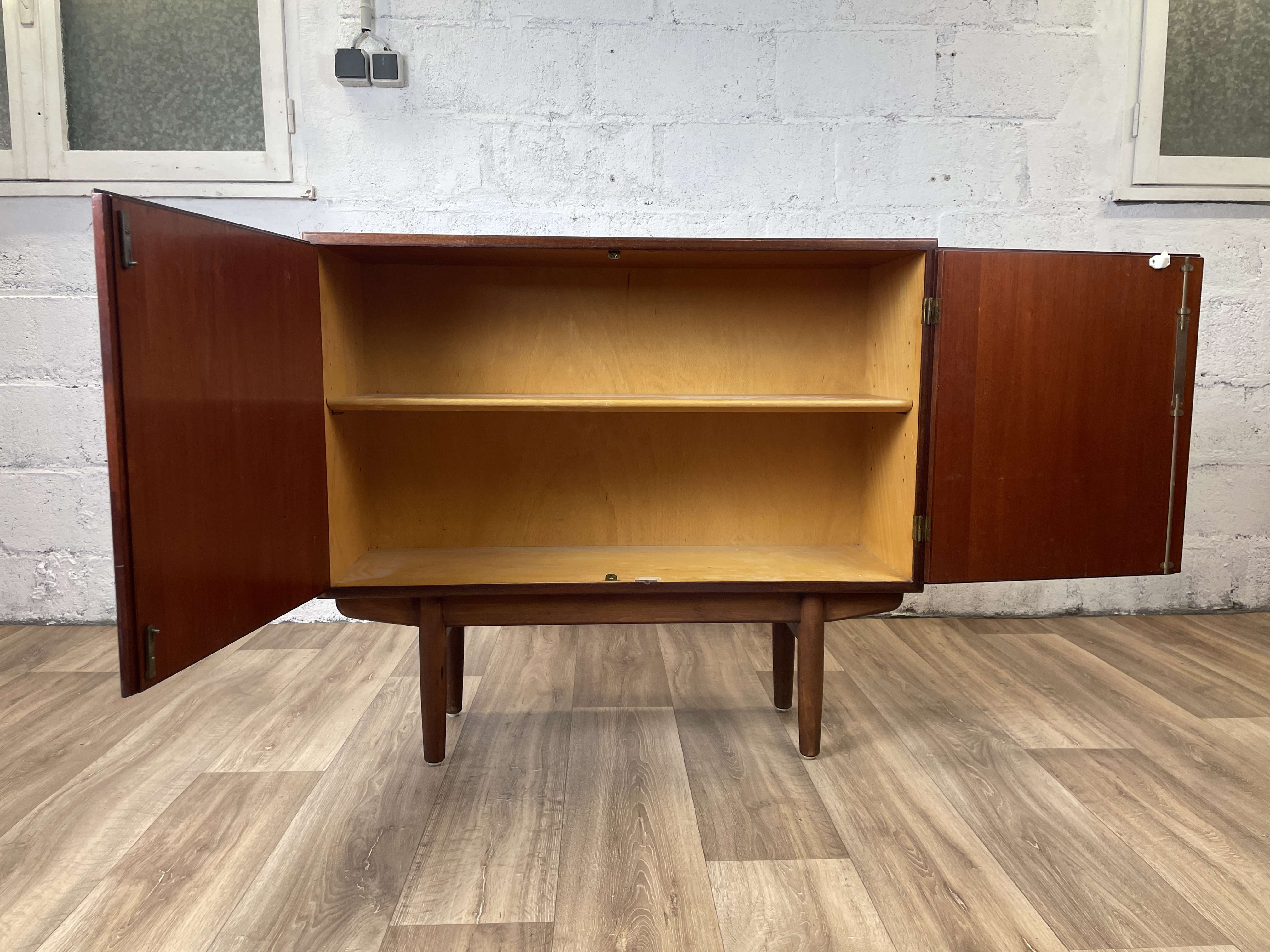 Vintage Scandinavian teak sideboard by Børge Mogensen for Søborg Furniture, 60s