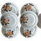8 antique flat plates in Saint-Amand earthenware (Nord)