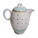 Porcelain teapot vintage iron earth Lunéville green golden water