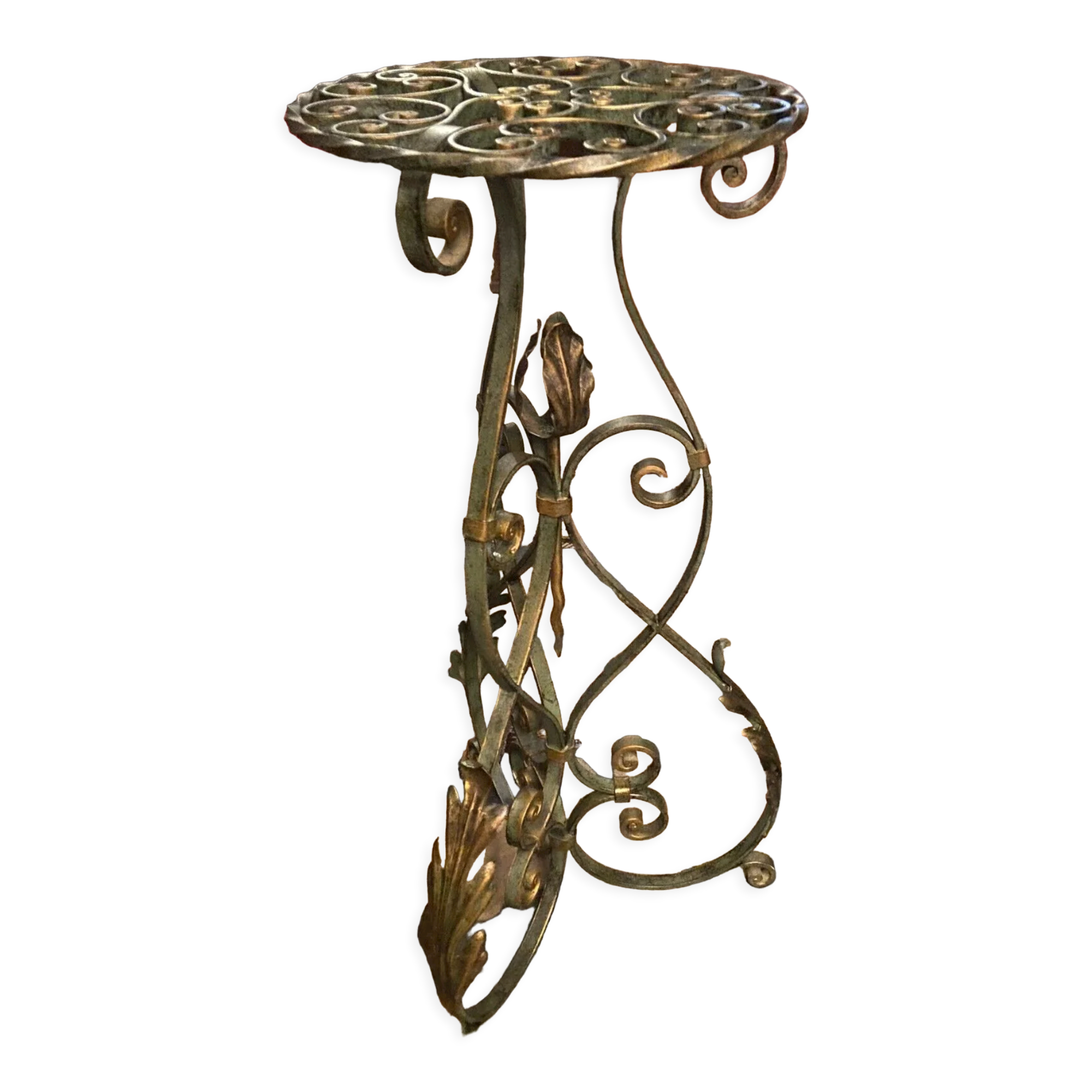 Louis XIV style wrought iron pot holder