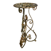 Louis XIV style wrought iron pot holder