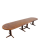 Vintage large oval extendable dining table 1960s XL