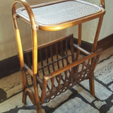 Wicker rattan magazine with tablet