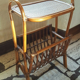Wicker rattan magazine with tablet