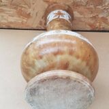 Ancien vase albatre décor fleurs gravé grand modèle vintage