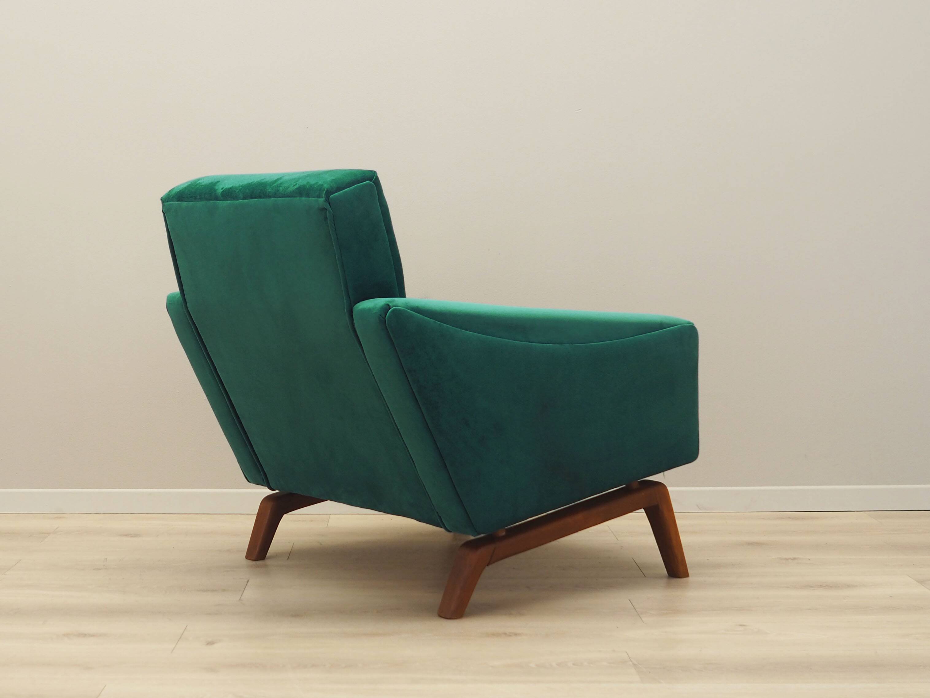 Green armchair, Danish design, 1970s, production: Denmark