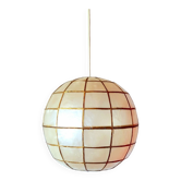 Suspension boule nacre et laiton 70s