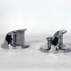 Mid-century modern set of three chrome plastic coat hangers Olaf Bohr 1960s