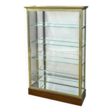 Brass display cabinet with a mirrored back – early 20th century