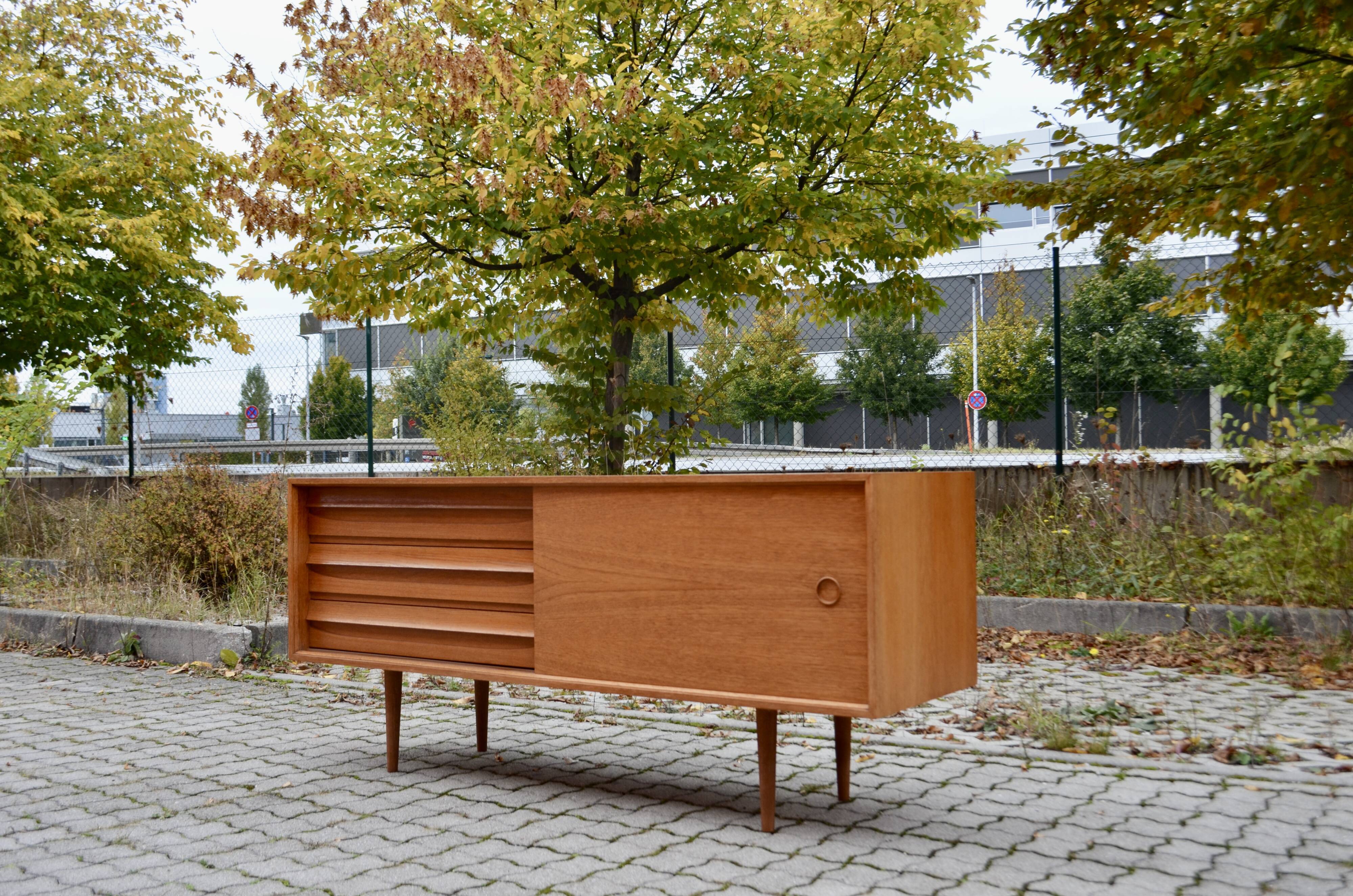 Mid century danish modern sideboard teak franz meyer vintage 60er