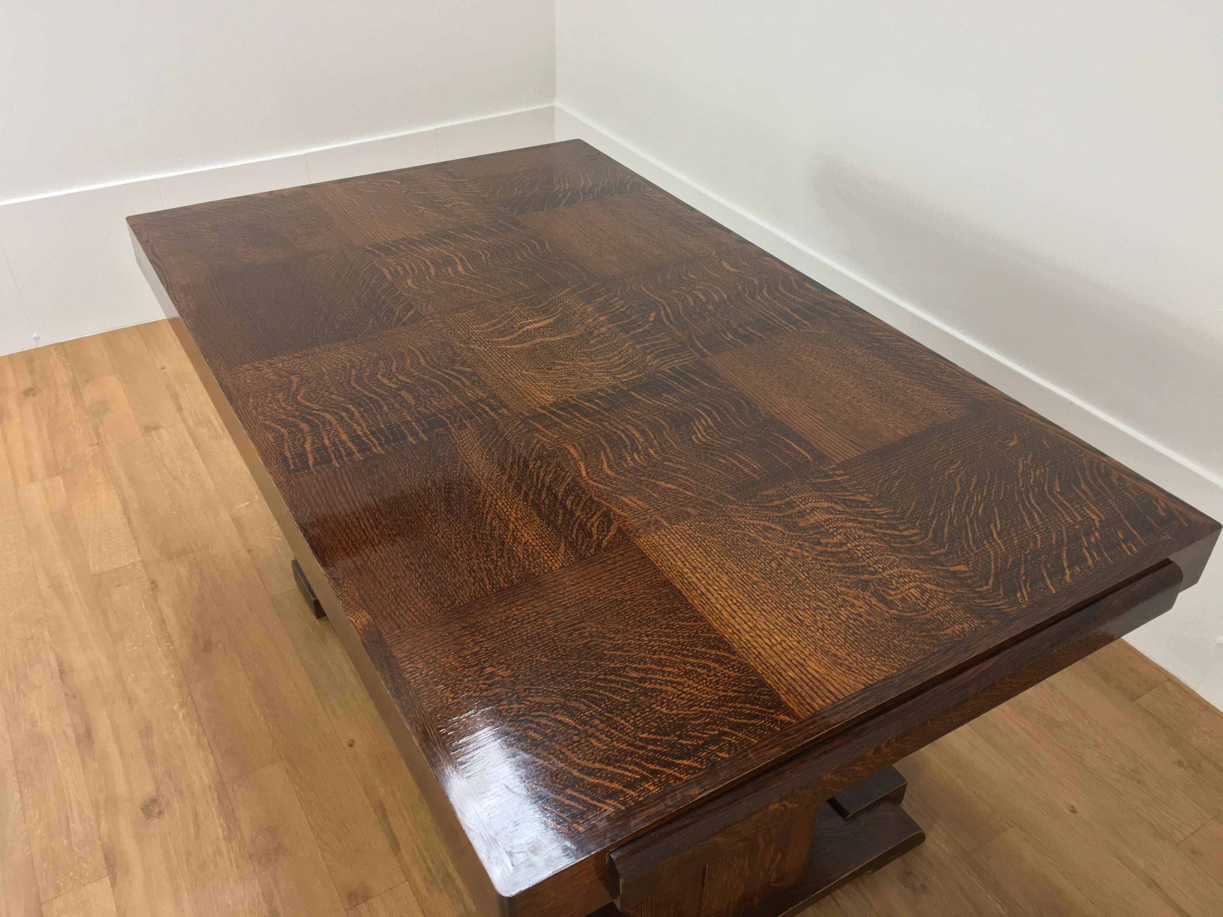 Massive and expandable art deco brutalist table