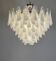 Venetian lustre in colourless and white Murano glass, circa 1990.