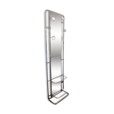 Chrome metal wall coatrack 1960