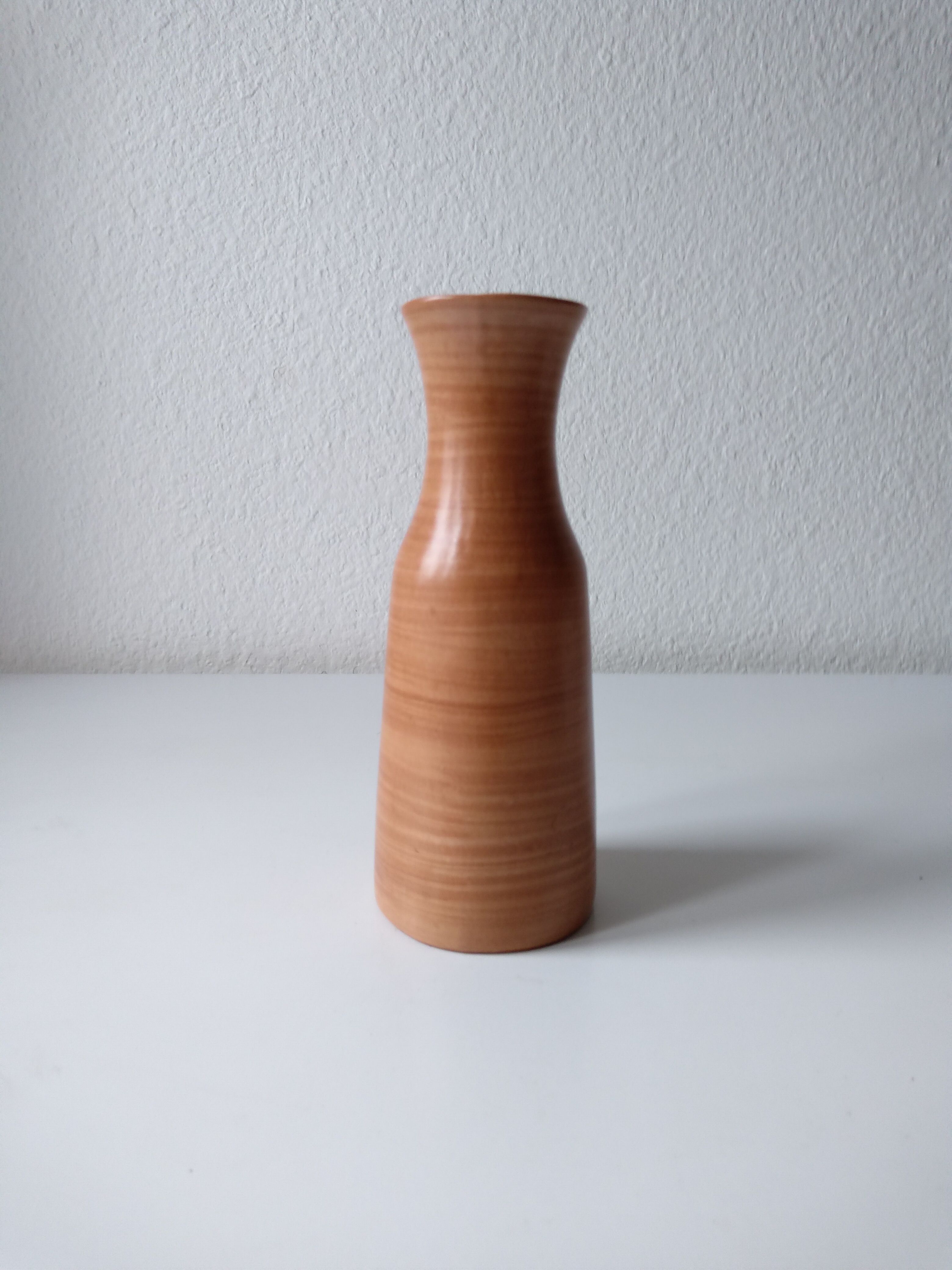 Handmade terracotta vase in terra cotta color