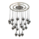 Angelo Brotto Mid-Century Italian Metal Chrome Chandelier for Esperia, 1970